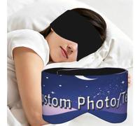 Antifaz para Dormir Personalizado con Foto y Texto - Máscara de Sueño Opaca, Suave y Ajustable, Antifaz para Dormir Personalizado, Regalo Original para Hombre y Mujer