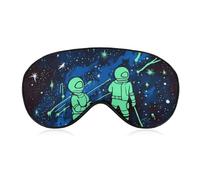 Antifaz para dormir que brilla en la oscuridad, suave y cómoda, con correa ajustable, cubierta de ojos, sombra de ojos para hombres y mujeres, trabajo, viajes