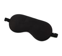 Antifaz para Dormir Seda Antifaz for dormir de seda pura, cubierta for ojos calidad, sombra suave con los vendados, ayuda for relajarse viaje ajustable para dormir toda la noche(Black)