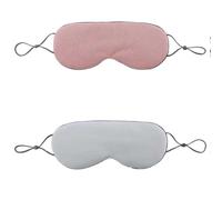 Antifaz para Dormir Seda Antifaz For Dormir Estilo Seda De Hielo Cálido Y Fresco Doble Uso Ajustable Viaje Bloqueo Luz Transpirable Máscara Ojos Suave para dormir toda la noche(Pink-blue)