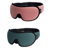Antifaz para Dormir Seda Máscara for dormir 3D que bloquea la luz antifaz for visera de espuma viscoelástica ayuda for viaje acolchada suave para dormir toda la noche(2PC-Pink and Green)