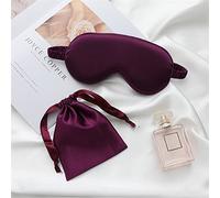 Antifaz para Dormir Silk Silk Sleep Eye Mask Travel Sleeping Eyeshade Eye Ojo Veler (Color : Dark Purple)