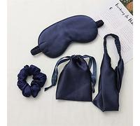 Antifaz para Dormir Silk Sleeping Mask For The Night Women Aduld Relájate Soft Nap Cover Mask Sleep Mask 4 PCS Set Health Vendas de Viaje Moda (Color : Cyan M)