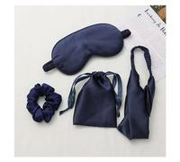 Antifaz Para Dormir Silk Sleeping Mask For the Night Women Aduld Relájate Soft Nap Cover Mask Sleep Mask 4 PCS Set Health vendas de viaje moda(Cyan M)
