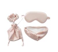 Antifaz Para Dormir Silk Sleeping Mask For the Night Women Aduld Relájate Soft Nap Cover Mask Sleep Mask 4 PCS Set Health vendas de viaje moda(Fresh pink L)