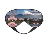 Antifaz para dormir Silky Mt. Fuji a principios de primavera, cubierta de ojos de satén suave elástico para mujeres y hombres, siesta de viaje, estrellas nocturnas silenciosas