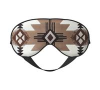 Antifaz para dormir suave con estampado de nativos americanos, cómodo antifaz ajustable para dormir