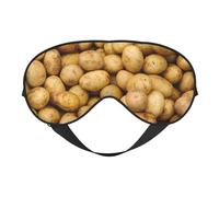 Antifaz para dormir suave con estampado de papas de jardín de seda, cómodo antifaz ajustable para dormir