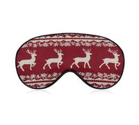 Antifaz para dormir, tela de Navidad, siluetas de reno, máscara de dormir para mujeres y hombres, correa ajustable, cubierta de ojos vendados, para viajes, yoga, siesta, trabajo