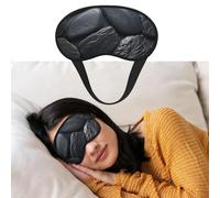 Antifaz para dormir transpirable con bloqueo de luz, máscara de dormir de piedra negra, venda para los ojos, suave, cómoda, para hombres y mujeres, cubierta de ojos para siesta en casa