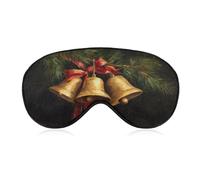 Antifaz para dormir, tres campanas doradas, vintage, para mujeres y hombres, correa ajustable, cubierta de ojos vendados, para viajes, yoga, siesta, trabajo