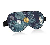 Antifaz para dormir unisex Azul marino Hibiscus Tropical Floral Night Sleeping Mask Cómodo Eye Sleep Shade Cover