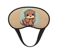 Antifaz para dormir unisex con bonito estampado de nutria, cómoda, para viajes, meditación, sueño, viajes