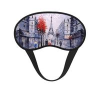 Antifaz para dormir unisex con diseño de árbol de la ciudad de París, diseño de la Torre Eiffel, cómoda, para viajes, meditación, sueño y viajes