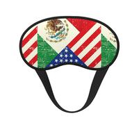 Antifaz para dormir unisex con estampado de bandera mexicana americana, cómoda, para viajes, meditación, sueño, viajes
