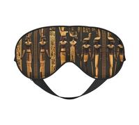 Antifaz para dormir unisex con estampado de jeroglífico egipcio antiguo, máscara de ojos de doble cara, ideal para un sueño profundo y cuidado de la piel