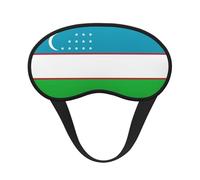 Antifaz para dormir unisex con estampado de la bandera de la República de Uzbekistán, cómodo antifaz para viajes, meditación, sueño, viajes