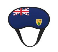 Antifaz para dormir unisex con estampado de la bandera de las Islas Turcas y Caicos, cómodo antifaz para viajes, meditación, sueño, viajes