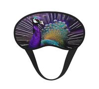 Antifaz para dormir unisex con estampado de pavo real morado, cómodo, para viajes, meditación, sueño, viajes