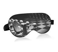 Antifaz para dormir unisex D Black White Chess Battle Night Sleeping Mask Cómodo Eye Sleep Shade Cover