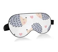 Antifaz para dormir unisex Kawaii Hedgehog Heart Night Sleeping Mask Cómodo Eye Sleep Shade Cover