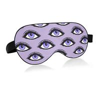 Antifaz para dormir unisex Lágrimas de mal de ojo púrpura Antifaz para dormir de noche Cómoda cubierta para sombra de ojos para dormir