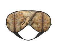Antifaz para los ojos de doble cara con estampado de guitarra bonita, cubierta suave para los ojos para viajar, máscara de dormir para hombres y mujeres