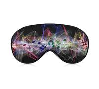 Antifaz para ojos con diseño de notas musicales supersuaves y coloridas para hombres, mujeres y niños, antifaz para ojos con banda elástica, antifaz para dormir, cubierta para ojos de avión para via