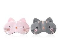 Antifaz Para Ojos De Gatito De 2 Piezas, Antifaz Para Ojos De Dibujos Animados Lindo, Antifaz Para Dormir Opaco, Antifaz Para Ojos Ajustable, Cómodo Antifaz De Felpa