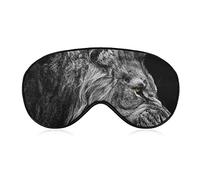 Antifaz para ojos Super Smooth Angry King of The Lion Art para hombres, mujeres y niños, antifaz para ojos vendados con banda elástica, antifaz para dormir, cubierta para ojos de avión para viajes/sie