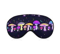 Antifaz para ojos súper suave y suave para niños y niñas, Trippy Mushroom Psychedelic Magic Art Sleeping Mask para dormir de noche, viaje, yoga, lavable a máquina BlockLight