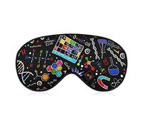 Antifaz para ojos supersuave y suave para hombres, mujeres y niños, elementos de matemáticas y ciencias, antifaz para dormir para dormir de noche, viajes, yoga, lavable a máquina BlockLight