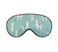 Antifaz para ojos supersuave y suave para niños y niñas, antifaz para dormir con diseño de dibujos animados de animales de llama para dormir de noche, viaje, yoga, lavable a máquina BlockLight