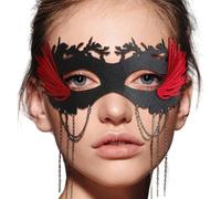 Antifaz para Velada de Mascarada con Cadena y Borlas Halloween Vintage