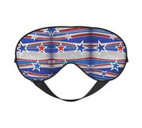 Antifaz patriótico con diseño de tiras de estrellas para hombres y mujeres, máscara para dormir con correa fácil de ajustar, cubierta de ojos de noche para viajes