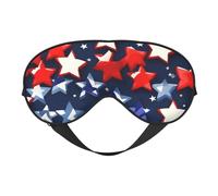 Antifaz patriótico con tiras de estrellas para el Día de la Independencia, antifaz para dormir para hombres y mujeres, 100 % opaca, sin presión en los ojos, suave y transpirable