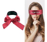 Antifaz Personalizado Con Nombre O Texto - Antifaz De Satén De Seda Para Dormir - Juegos De Restricción Cubreojos Juego De Ataduras Regalo De San Valentín Para Pareja Juego De Rol Vino Tinto