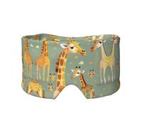 Antifaz refrescante para dormir con estampado de jirafas de dibujos animados salvajes para dormir en total oscuridad, máscara de dormir suave, regalos para hombres y mujeres