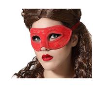 Antifaz Rojo 17 x 7 cm Encaje, Producto de BigBuy carnival