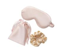 Antifaz Seda Mascarilla For Dormir, De Seda For Ojos, Tirita For, Cubierta For, Parches para dormir de noche(Pink 3Pcs)