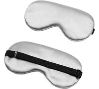 antifaz Silk Eye Mask Eyepatch Striped Imitated Silk Eye Cover Travel Relaxing Sleeping Aid Blindfold Cartoon Sleeping Mask Eyepatch Eye Sleep Shade Cover(Gray)