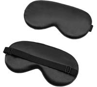 antifaz Silk Eye Mask Eyepatch Striped Imitated Silk Eye Cover Travel Relaxing Sleeping Aid Blindfold Cartoon Sleeping Mask Eyepatch Eye Sleep Shade Cover(Black)
