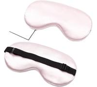 antifaz Silk Eye Mask Eyepatch Striped Imitated Silk Eye Cover Travel Relaxing Sleeping Aid Blindfold Cartoon Sleeping Mask Eyepatch Eye Sleep Shade Cover(Lightpink)