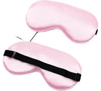 antifaz Silk Eye Mask Eyepatch Striped Imitated Silk Eye Cover Travel Relaxing Sleeping Aid Blindfold Cartoon Sleeping Mask Eyepatch Eye Sleep Shade Cover(Pink)