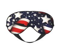 Antifaz suave con estampado de bandera americana, diseño de estrellas y rayas, ligero, ayuda al sueño, transpirable, opaca, viajes, siesta, yoga, meditación