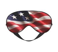 Antifaz suave con estampado de bandera americana, ligera, ayuda al sueño, transpirable, opaca, para viajes, siesta, yoga, meditación