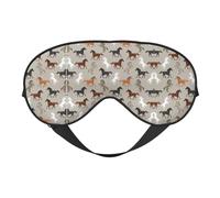 Antifaz suave con estampado de caballo, sueño cómodo, bloquea la luz, cobertura completa de los ojos, ideal para viajes, meditación