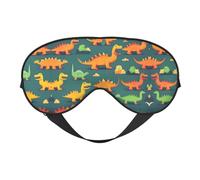 Antifaz suave con estampado de dinosaurios pequeños, sueño cómodo, bloquea la luz, cobertura completa de los ojos, ideal para viajes, meditación