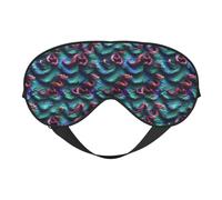 Antifaz suave con estampado de escamas de dragón mágico en 3D, ligero, ayuda al sueño, transpirable, opaca, viajes, siesta, yoga, meditación