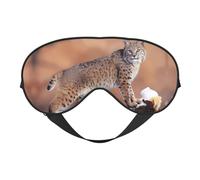 Antifaz suave con estampado de lince de Canadá, sombra elástica nocturna, vendas a prueba de luz para avión, yoga, viajes
